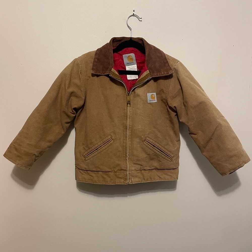 CARHARTT - vintage youth Detroit jacket size 6 , Y04 BRN
